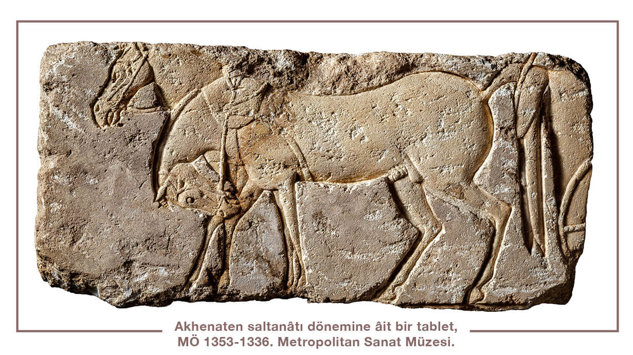 Akhenaten saltanâtı dönemine âit bir tablet, MÖ 1353-1336. Metropolitan Sanat Müzesi.