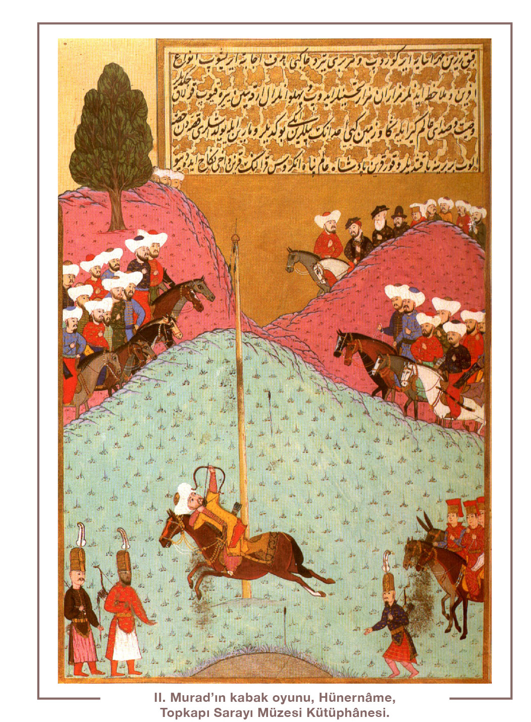 II. Murad’ın kabak oyunu, Hünernâme,  Topkapı Sarayı Müzesi Kütüphânesi.